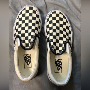 Vans canvas checker black and white shoes